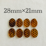 importアクリルドットオーバルビーズ ブラウン 8個入り