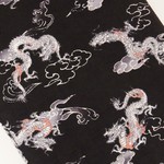 SALE1点限定!!【単行本】ゴムバンド栞付ブックカバー★龍★黒★和柄