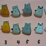 猫大福ピアス(サイズ改訂）