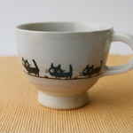 【🎄SALE】黒猫さん　手付きカップ　