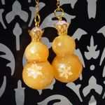 【蓄光】まんまる可愛い雪だるまのピアス＜イヤーパーツ変更可＞