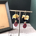 ✳︎赤いantiqueブーケピアス・イヤリング✳︎