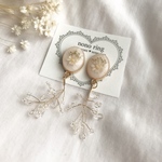 〔ear〕white beads
