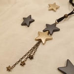 星🌠の革紐ネックレス