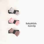 ダブルリボンの ベビーヘアクリップ(クリップ小)