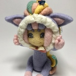SALE ユニコーンの着ぐるみをきた女の子♪パープル　羊毛フェルト