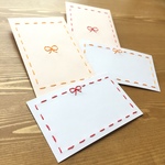 紙刺繍のカードセット(リボン②)