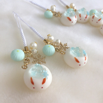 食品サンプル♡うさぎの雪遊び♡ストラップ