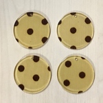 DOT BROWN CIRCLE CHARM PARTS
