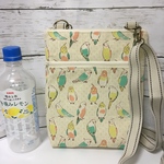 和柄 いろいろインコちゃん サコッシュ （縦型）