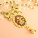 ♡ribbon・crown・teddybearパールネックレス♡