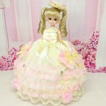 22.【12月14日(金)昼12時より】リカちゃん お姫様ドレス 一点物☆イエロー×ピンク