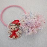 【sale♪】クリスマス ポンポンヘアゴム ☆ くまさん