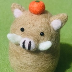 【専用】鏡餅シリーズ〜鏡猪〜とオカメピアス