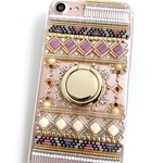 ライラックレディ＊スマホリング付き iPhoneケース