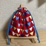 応援SALE！ 北欧風のポップな柄！コップ袋☆巾着袋✴︎使い方色々、裏地付き