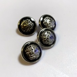 15mm ライオンボタン シルバー