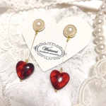 再販♡ゆらゆらべっ甲ハートピアス/イヤリング 