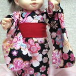 ぽぽちゃん、メルちゃん☆お振袖（黒地）