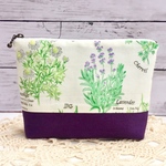 ハーブが香るポーチ  パープル