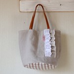 an19...様専用ページ　リネン　フリル付きバッグ
