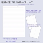 【B5ルーズリーフ】選べる縦線＊ルーズリーフ