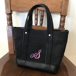 ☆T様ご専用ページ☆帆布と合皮の2wayショルダー紐付きイニシャル刺繍入りトートバッグ M