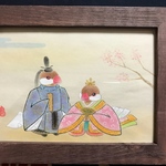 お雛様の様な文鳥