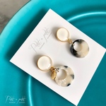 -COLOR-nail- アクリルフープピアス/ホワイト（送料無料）