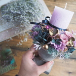 Violet Navy＊クリスマス＊キャンドル＊キャンドルアレンジメント＊プリザーブドフラワー ＊花＊ギフト＊冬の贈りもの＊2018