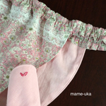 【綿ローン ピンクの花】浅ばき、深ばき、M、L、LL ふんどしパンツ リンパよけショーツ ストレスフリー  普段ばき 下着 mameパンティ  送料込