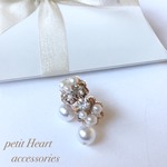パール揺れる♡ビジューとパールの上品イヤリング(ピアス)♡