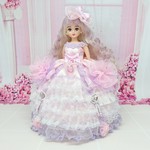 14.【12月14日(金)昼12時より】リカちゃん お姫様ドレス 一点物☆ピンク×パープル