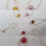 小さなネックレスみたいな天然石ピアス