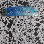 雪の結晶バレッタ（青）