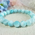 【Iさまのお品】★ドミニカ産◆美ラリマー◆9㎜◆優しいブルーと神秘的な透明感◆海からの贈り物◆ 