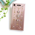 【Xperia XZ1/XZ(s)/Ace  …他】ふんわりパステル♡クリスタルジュエル  スワロフスキー
