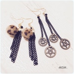 レオパ🐆ミンクボールのピアス♡
