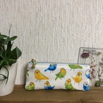 可愛いインコ柄のキーケース