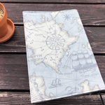 Ａ5ソフトカバー用21. 5㎝ブックカバー★航路図☆地図