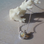 Tiny Horseshoe with Opal *sv925*
