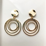ゆがみゴールドフープ ピアス