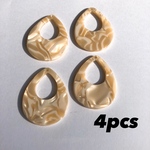 送料無料／オフホワイトモザイク柄雫4pcs    