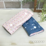 しずくとデニム調リボン柄 抱っこ紐用よだれカバー