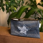 デニムリメイクポーチ STAR 送料無料