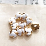 ■再販■18mm■ビンテージボタン　10個入 　ホワイトゴールド　　 
