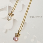 再再販売 コットンパールうさぎネックレス