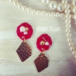 大人カワイイレッドピアス♡イヤリング