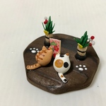 門松と猫