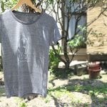 マレーグマさんレディースTシャツ(ヘザーブラック)